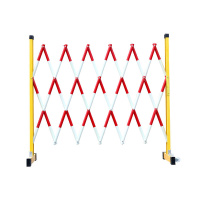 辕士 玻璃刚管式伸缩围栏可移动绝缘施工安全隔离栏道路防护栏1.2*3米