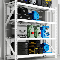 辕士 白色货架仓库储物架置物架器材架长150*50*200cm 可定制颜色规格 四层 200KG/层