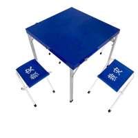 EVALIANTOP 救灾桌椅 户外应急救援抗震救灾折叠桌椅 天蓝色钢板 应急桌凳