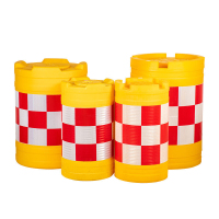 辕士 道路防撞桶吹塑注水隔离墩安全防撞警示安全反光桶60*80cm