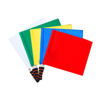 嵋里 夜间标识发令旗 红黄信号旗