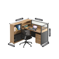 财务屏风隔断办公桌 定制1.7*1.6米单人位不含椅