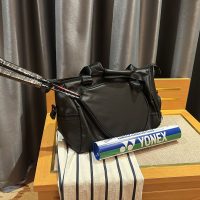 猎邺 纯色简约羽毛球包 手提单肩斜挎大容量包 干湿分离网球包