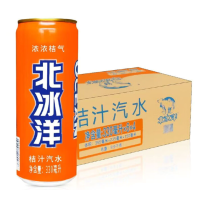 北冰洋桔汁汽水 果汁碳酸饮料 330ml*24听气足爽口 经典口味