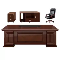 悦兴诚老板办公桌班台组合220*100*76cm套