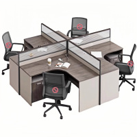 悦兴诚十字型办公桌含柜2800*2400*1100mm套