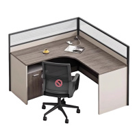 悦兴诚单人位办公桌含柜1400*1200*1100mm套