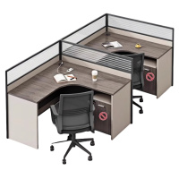 悦兴诚屏风工位办公桌含椅2800*1200*1100mm套