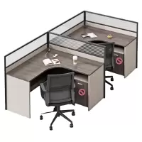 悦兴诚屏风工位办公桌含椅2800*1200*1100mm套