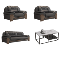 悦兴诚办公沙发223*85*92cm(1+1+3+白茶几)套