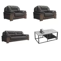 悦兴诚办公沙发223*85*92cm(1+1+3+白茶几)套