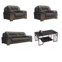 悦兴诚沙发223*85*92cm(1+1+3+黑茶几)套