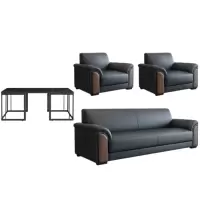 悦兴诚会客沙发组合192*78*81cm(1+1+3+茶台)套