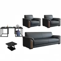 悦兴诚洽谈沙发192*78*81cm(1+1+3+功夫茶几+方几)套