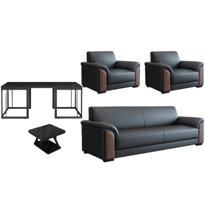 悦兴诚洽谈沙发组合192*78*81cm(1+1+3+茶台+方几)套