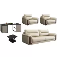 悦兴诚洽谈沙发203*85*92cm(1+1+3+茶台+方几)套