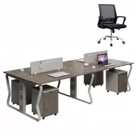 悦兴诚培训桌 四人位含椅240cm套