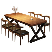 悦兴诚简约餐桌 一桌六椅套