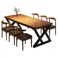 悦兴诚简约餐桌1.2m+6椅套