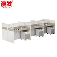 演发办公桌6人位+柜套