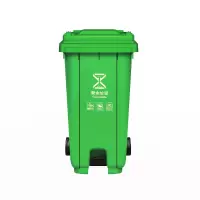 敏胤MYL-7120-9 120L脚踏户外厨余分类垃圾桶新国标(芾轮带盖颜色:绿色(单位:个)