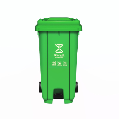 敏胤MYL-7120-9 120L脚踏户外厨余分类垃圾桶新国标(芾轮带盖颜色:绿色(单位:个)