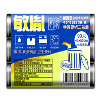 敏胤 MYL-4550-1 4550 加厚系列黑色垃圾袋 30pc/卷/3卷/组