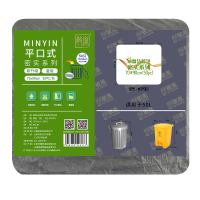 敏胤 MSP001 70*90cm 密实型平口式背心垃圾袋 黑色 50PC/包