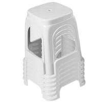 敏胤 SD-9956 双模加厚加固塑料高凳 灰白色 6个/件