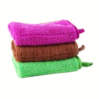 敏胤 M253 多功能珊瑚绒清洁巾3条/包 红咖绿