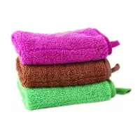 敏胤 M253 多功能珊瑚绒清洁巾3条/包 红咖绿