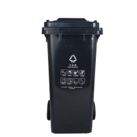 敏胤MYL-7100-1 100L 户外分类垃圾桶(带轮)干垃圾标识 颜色:黑色 单位:个