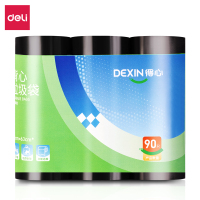 得力得心LQ503-背心式垃圾袋(黑色)(30只/卷,3卷/包)