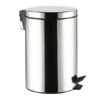 敏胤 加厚带缓冲410不锈钢脚踏式垃圾桶含内胆 大号12升型号 L2012 一个