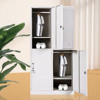 汇得立更衣柜带锁铁皮柜钢制储物柜宿舍柜寄存包柜四门更衣柜