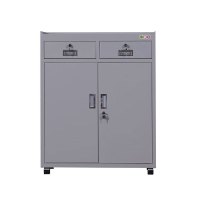 汇得立矮柜汽修工具车移动多功能工具车车间储物柜二斗带站角