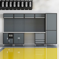 汇得立组合工具柜汽修工作站维修车间用多功能组合铁皮柜五联组合柜D款