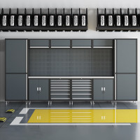 汇得立组合工具柜汽修工作站维修车间用多功能组合铁皮柜六联组合柜B款