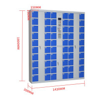 汇得立智能手机充电柜电子设备管理柜学校员工手机寄存柜刷卡系统60门