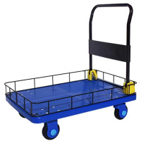 勇夺 蓝色中号 90*60 矮围网车红盖刹车轮手拉车 单位: 辆