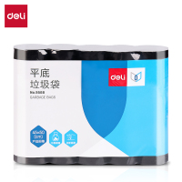 得力 9588平底垃圾袋(黑)(5卷/包)450*500*0.007mm平底