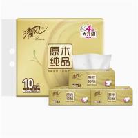 清风 BRA1SJ 原木纯品90抽4层抽取式面纸(10包/提*6提)