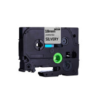 国际标签机色带 18mmAZe-Z941银底黑字(带芯片)