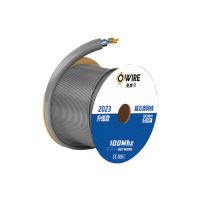 奥威尔(OWIRE) SSKJ-C5E-61GY 0.51mm线径加粗 灰 超五类4对双屏蔽网线 305.00 米/卷