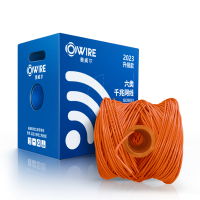 奥威尔(OWIRE) SSKJ-C6-68BL 0.58mm加粗线径 橙 六类4对非屏蔽网线 305.00 米/箱