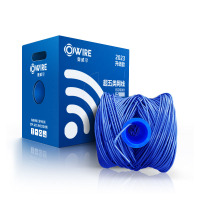 奥威尔(OWIRE) SSKJ-C6A-68BL 0.58mm加粗线径 蓝 超六类4对非屏蔽网线 305.00 米/卷