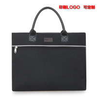 斯莫尔(SIMOER)SL-1715 黑色手提包商务事务包文件袋牛津布商务包公文包14寸电脑