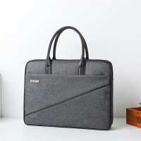 斯莫尔(SIMOER)SL-1717灰色商务休闲包防泼水公文包大容量手提包单肩斜挎包电脑包