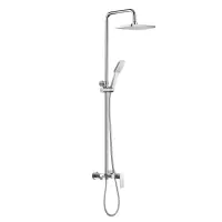 欧琳(OULIN)淋浴花洒套装增压手持花洒套装自清洁淋浴喷头套装方形顶喷3306s