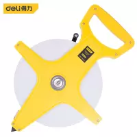 得力DL98100塑壳架式纤维尺100mx12.5mm架式手提插尺工程测量尺钢卷尺